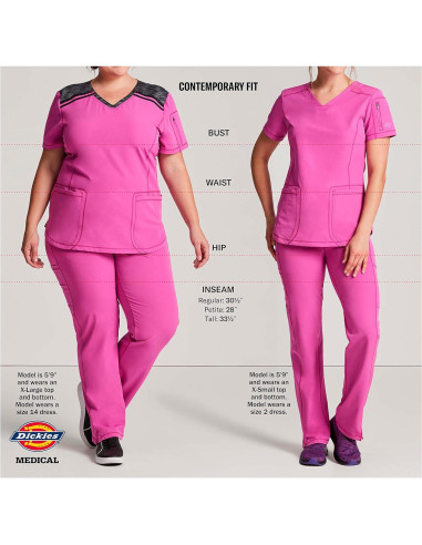 Pantalones Scrubs para Mujeres Dickies EDS Essentials 2XL Berenjena