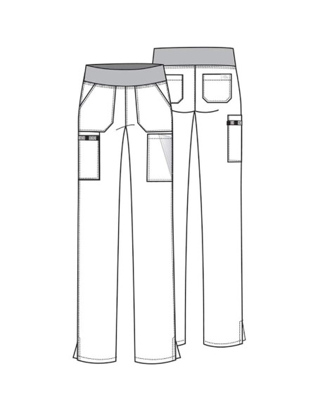 Pantalones Scrubs para Mujeres Dickies EDS Essentials 2XL Berenjena