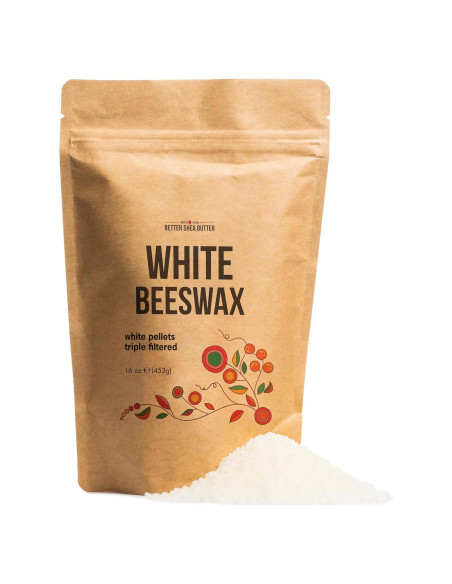 Pellets de Cera de Abeja Blanca 100% Pura 0.45 kg - Better Shea Butter