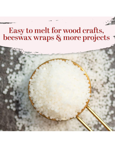 Pellets de Cera de Abeja Blanca 100% Pura 0.45 kg - Better Shea Butter
