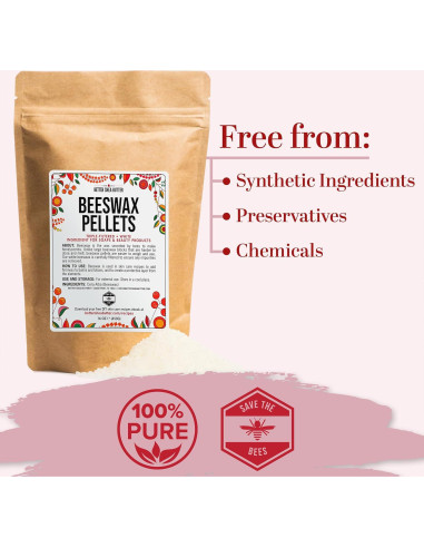 Pellets de Cera de Abeja Blanca 100% Pura 0.45 kg - Better Shea Butter