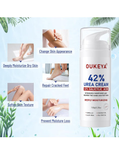 Crema de Urea OUKEYA 42% + Ácido Salicílico 2% - 2 Piezas 2