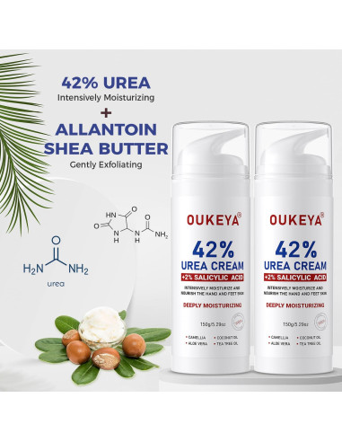 Crema de Urea OUKEYA 42% + Ácido Salicílico 2% - 2 Piezas