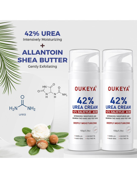 Crema de Urea OUKEYA 42% + Ácido Salicílico 2% - 2 Piezas
