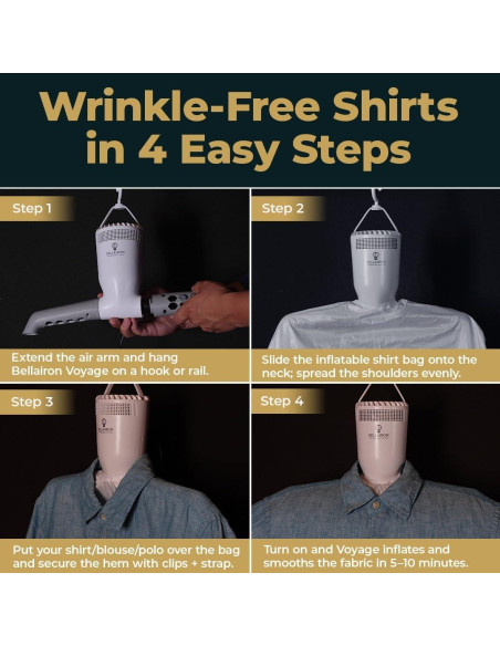 Prensa de Camisas Portátil Bellairon Voyage 3 en 1 300W 120V