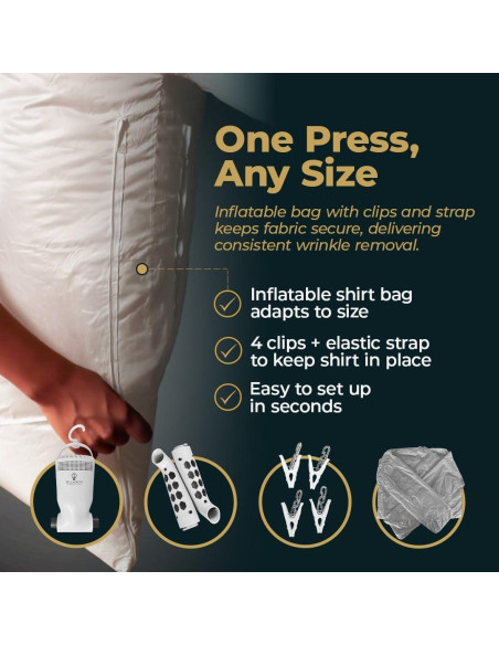 Prensa de Camisas Portátil Bellairon Voyage 3 en 1 300W 120V