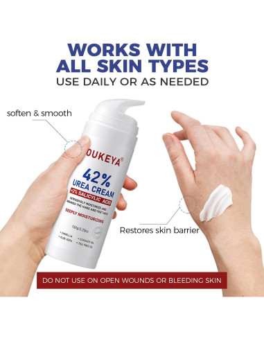 Crema de Urea OUKEYA 42% + Ácido Salicílico 2% - 2 Piezas