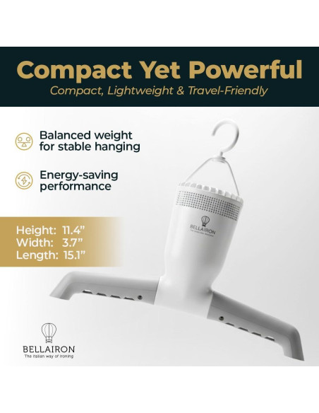 Prensa de Camisas Portátil Bellairon Voyage 3 en 1 300W 120V