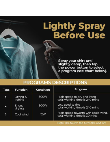 Prensa de Camisas Portátil Bellairon Voyage 3 en 1 300W 120V