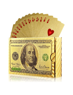 Baraja de Cartas Impermeables Magic Kiss Oro y Plata 54 Piezas