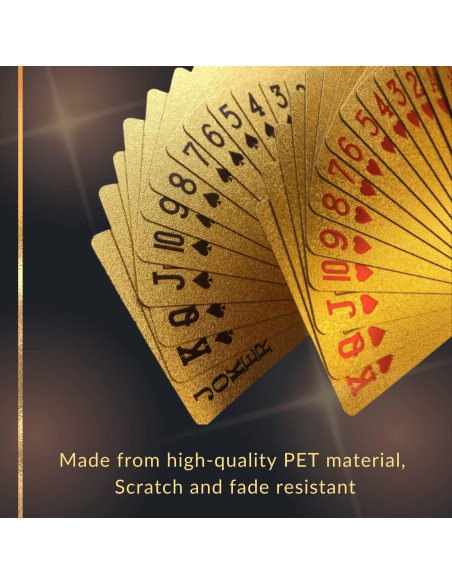 Baraja de Cartas Impermeables Magic Kiss Oro y Plata 54 Piezas