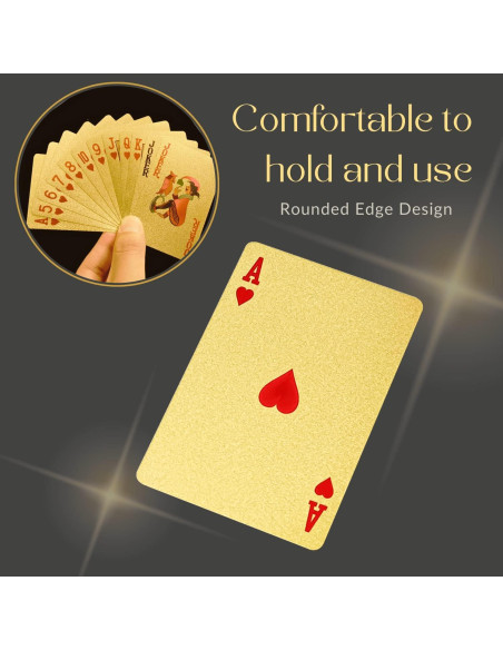 Baraja de Cartas Impermeables Magic Kiss Oro y Plata 54 Piezas