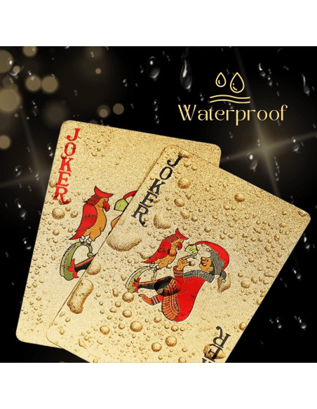 Baraja de Cartas Impermeables Magic Kiss Oro y Plata 54 Piezas