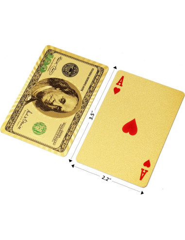 Baraja de Cartas Impermeables Magic Kiss Oro y Plata 54 Piezas