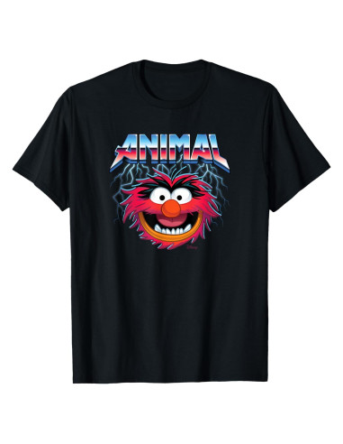 Camiseta negra Disney Animal Muppets para hombres