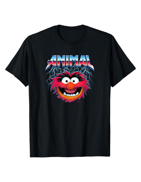 Camiseta negra Disney Animal Muppets para hombres