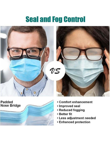 Mascarillas desechables VASTMED 50PCs 3 capas Antifog Azul