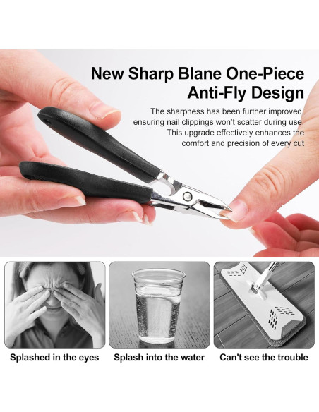 Cortauñas Eagle Beak 3 Piezas Acero Inoxidable Negro