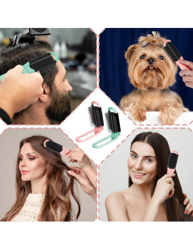 Cepillo de cabello plegable con espejo Zyghjort - 2 piezas