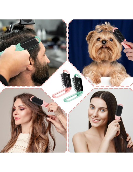 Cepillo de cabello plegable con espejo Zyghjort - 2 piezas