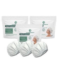 3 Gorros de Champú Sin Enjuague LineMedCare - Aloe Vera, Manzanilla