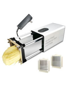 Cortador de Papas Fritas Eléctrico Fstcrt Acero Inoxidable 2 Tamaños