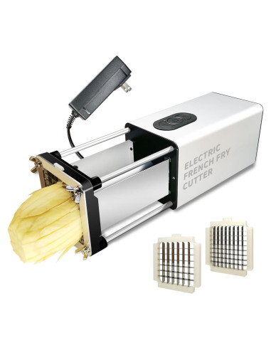 Cortador de Papas Fritas Eléctrico Fstcrt Acero Inoxidable 2 Tamaños