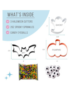 Kit de Horneado Halloween Sweets Indeed - 3 Cortadores + 56.7 g Sprinkles 2