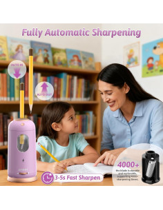 Sacapuntas Eléctrico Automático AFMAT PSC8 Recargable 7-11.5mm 2