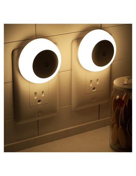 Luz Nocturna LED Fesnne 0.5W Blanca Cálida, Paquete de 2