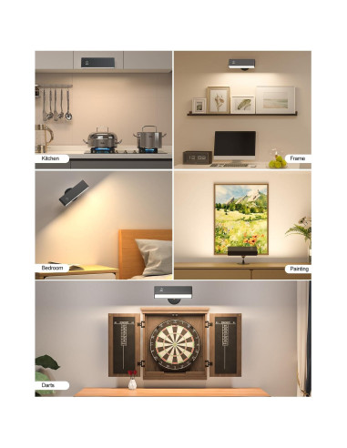 2 Apliques de Pared Recargables DetarZinLED con Control Remoto