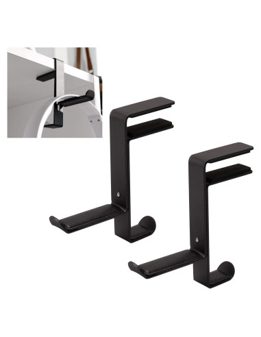 Soporte para Auriculares BetterJonny 2 Pcs Ajustable Negro