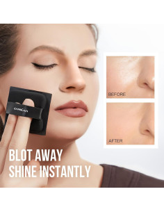 Papel Absorbente de Maquillaje CARSLAN 150 Hojas con Polvo 2