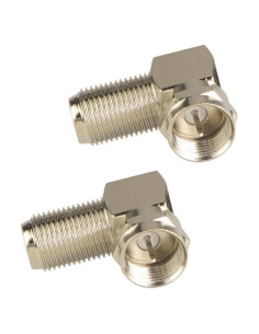 Adaptador Coaxial 90 Grados F Tipo VCE RG6 Paquete de 2