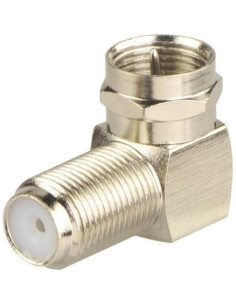 Adaptador Coaxial 90 Grados F Tipo VCE RG6 Paquete de 2 2
