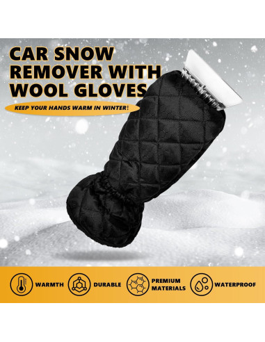 Raspador de Hielo con Guante Hbxdeco - Impermeable y Cálido