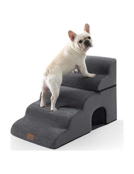 Escalera para Perros COZY KISS 5 Escalones Gris Carbón 50x84x57 cm