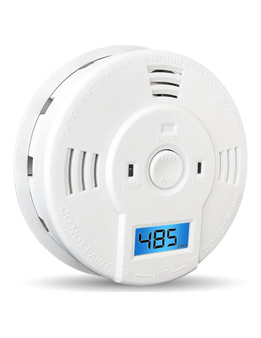 Detector de Humo y Monóxido de Carbono Shackcom, Alarma LCD 5 Años