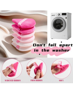 Esponja de Maquillaje Triangular BS-MALL Rosa - Set de 7 Piezas 2