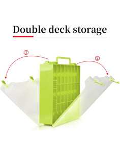 Organizador de Juguetes FULLCASE Verde 48 Compartimentos Hot Wheels 2