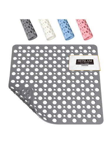 Alfombrilla de Ducha Antideslizante HITSLAM 53x53 cm Gris