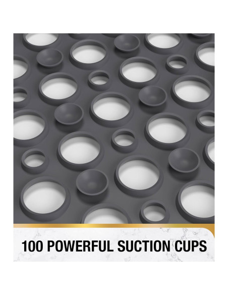 Alfombrilla de Ducha Antideslizante HITSLAM 53x53 cm Gris