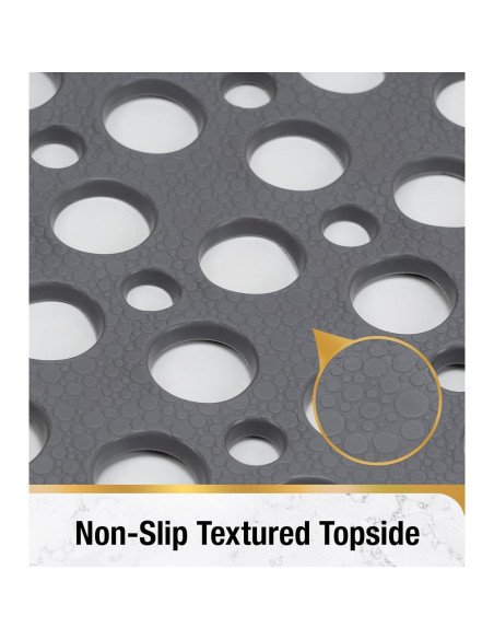 Alfombrilla de Ducha Antideslizante HITSLAM 53x53 cm Gris