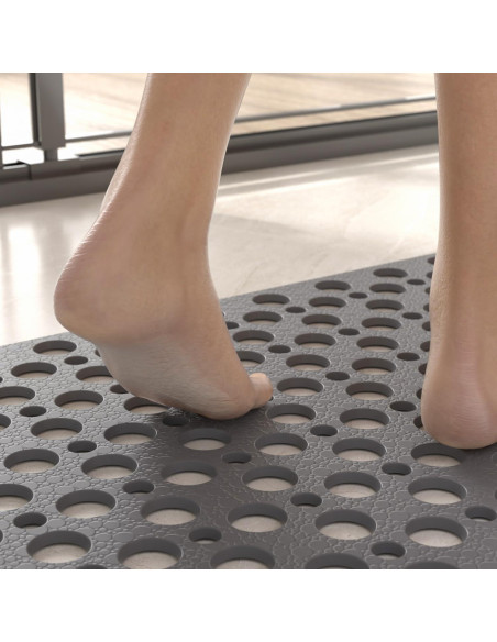 Alfombrilla de Ducha Antideslizante HITSLAM 53x53 cm Gris