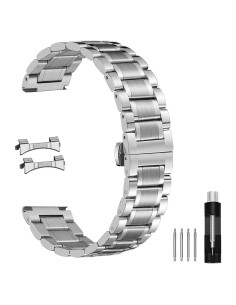 Correa de Reloj de Acero Inoxidable Nelumbo 19mm Plata