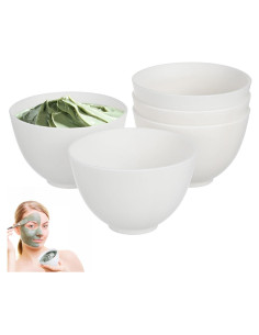 Set de 5 Tazones de Mezcla de Silicona Minkissy para Máscaras Faciales