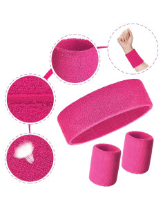 Juego de 12 Muñequera y Diademas Neón Bememo para Deportes 2