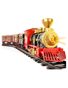 Juego de tren TEMI eléctrico con locomotora y pista 177 cm