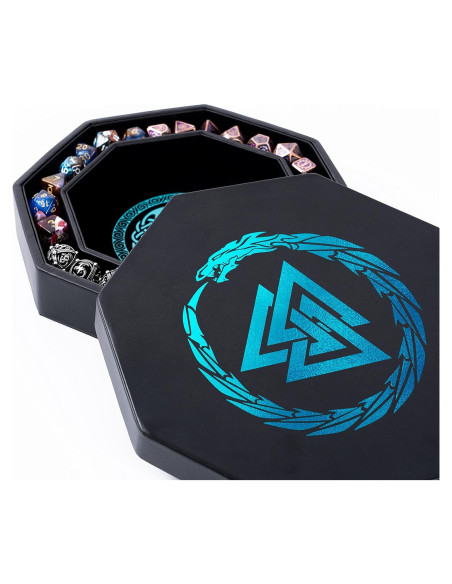 Bandeja de Dados Soar Forge Octagonal Azul 20 cm D&D