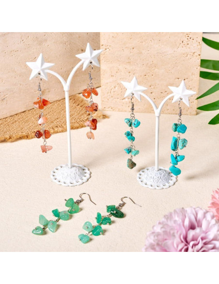 Pendientes de Gemas Naturales KISSITTY - 4 Pares para Mujeres